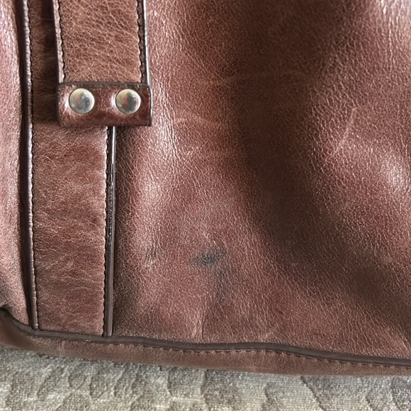 Chloe brown distressed Boho leather tote shoulder bag - Picture 6 of 17